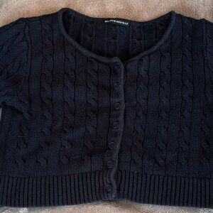 brandy navy cardigan